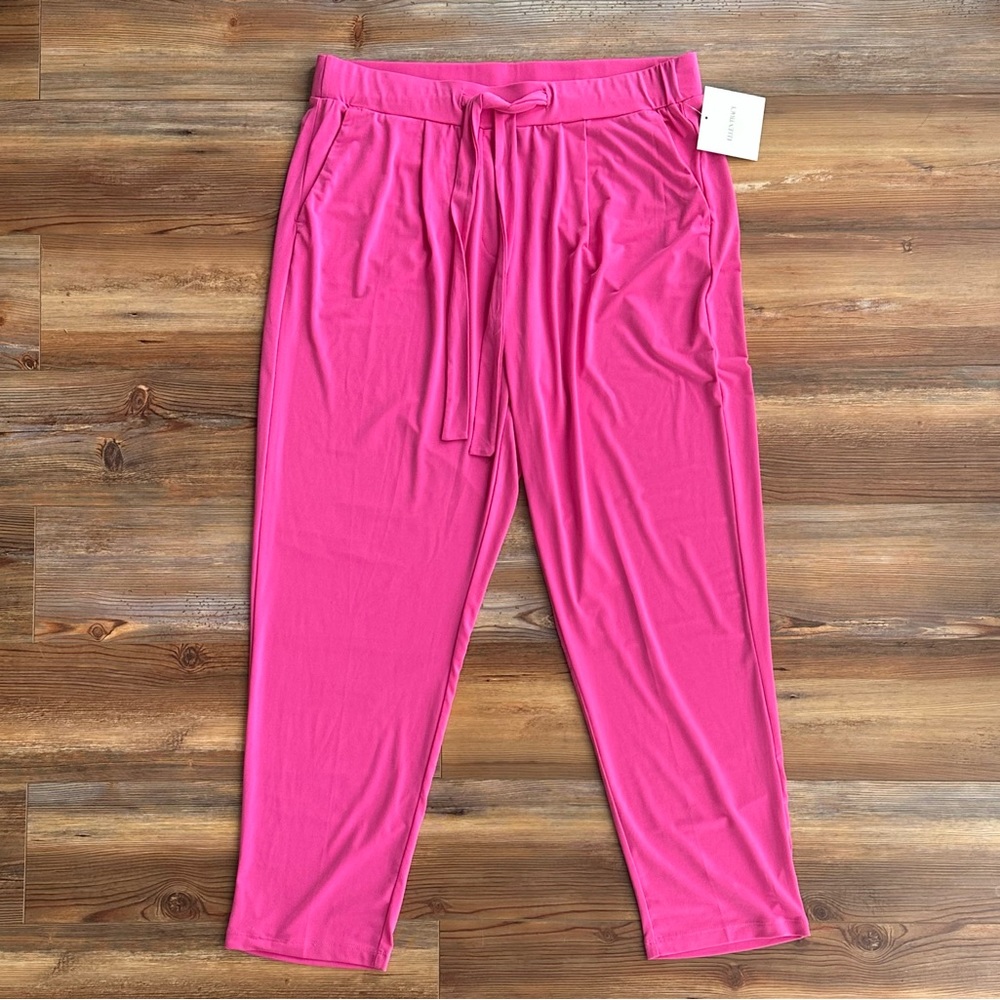 NWT Ellen Tracy Pink Soft Pant, Size L